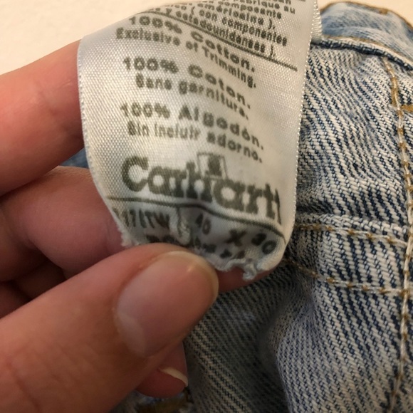 Carhartt Distressed Medium Wash Jeans 40x30 - Picture 3 of 7